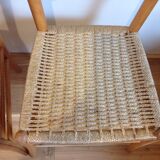 4 chaises en bois et corde