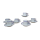 6 cups Haviland Limoges for Rochas blue fillet