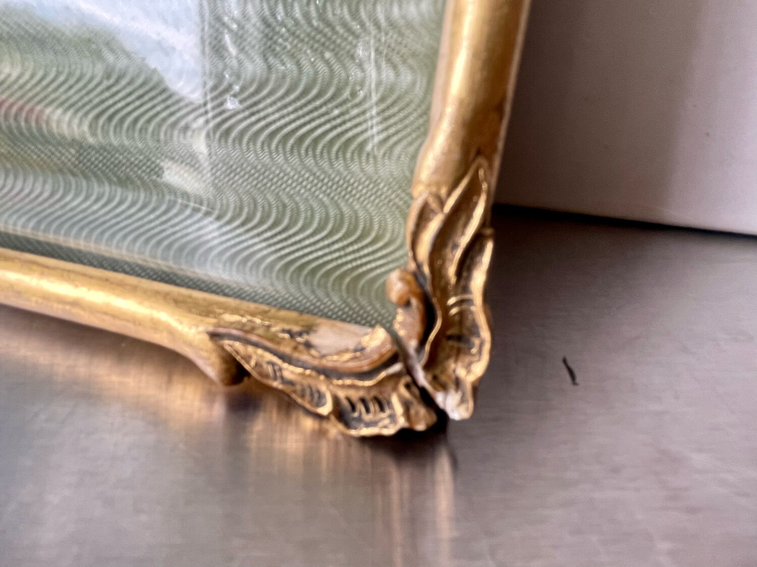 Antique art nouveau gilded picture frame