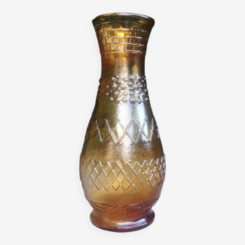 Vase en verre Empoli vintage années 70