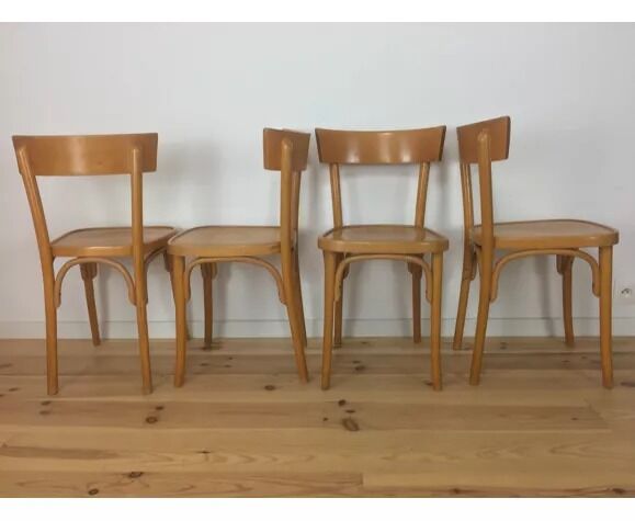 4 vintage bistro chairs 60s