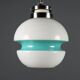 Vintage white glass pendant light, Italian design 1960s-1970s.