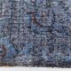 Tapis vintage en laine bleue