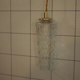 Vintage walking lamp - Transparent molded glass globe