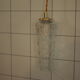 Vintage walking lamp - Transparent molded glass globe