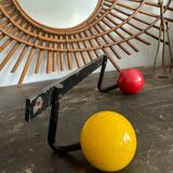 Wall coat rack with vintage colored balls