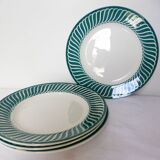 4 flat plates of Digoin Sarreguemines model Jacquot 210805