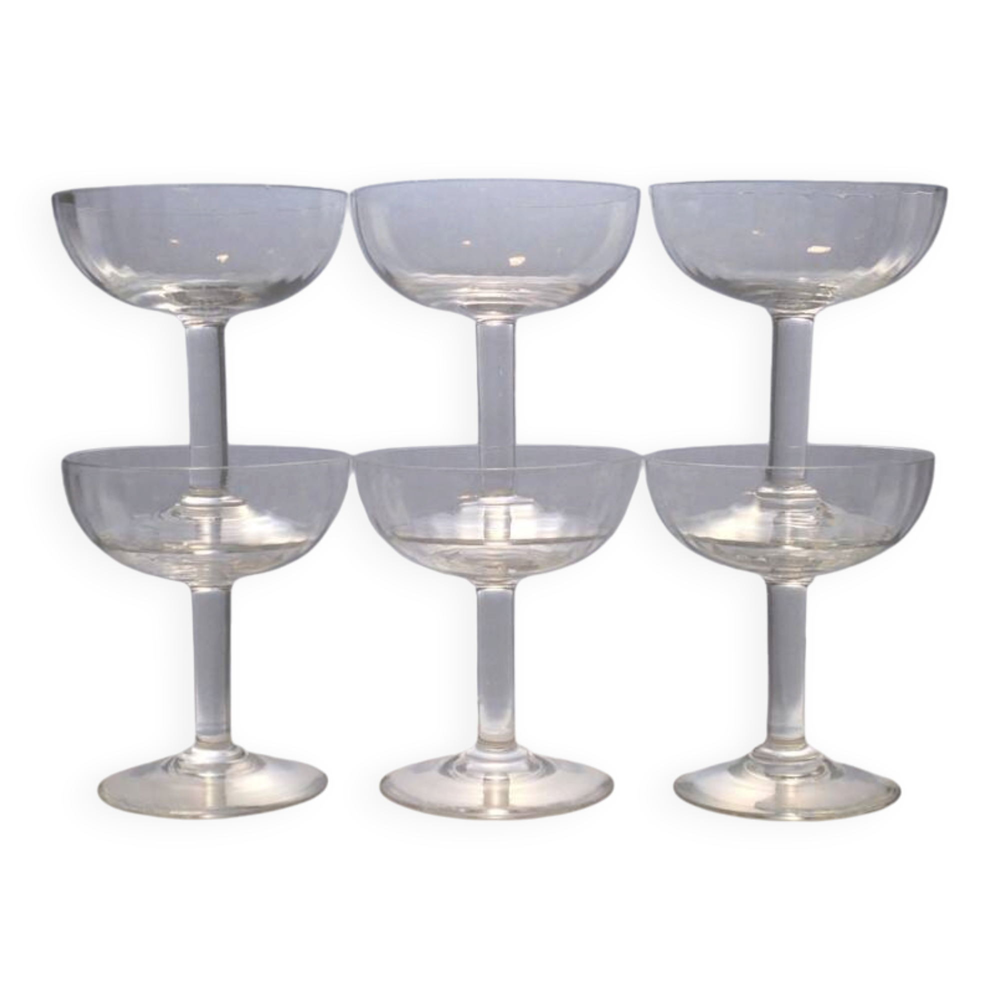 Set of 6 champagne glasses