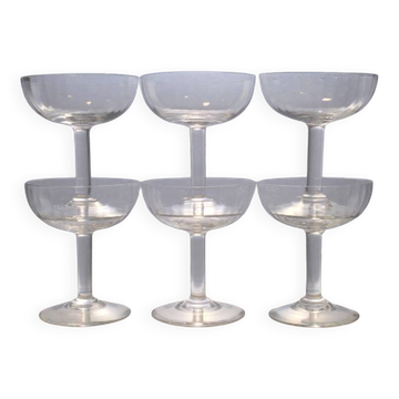Set of 6 champagne glasses