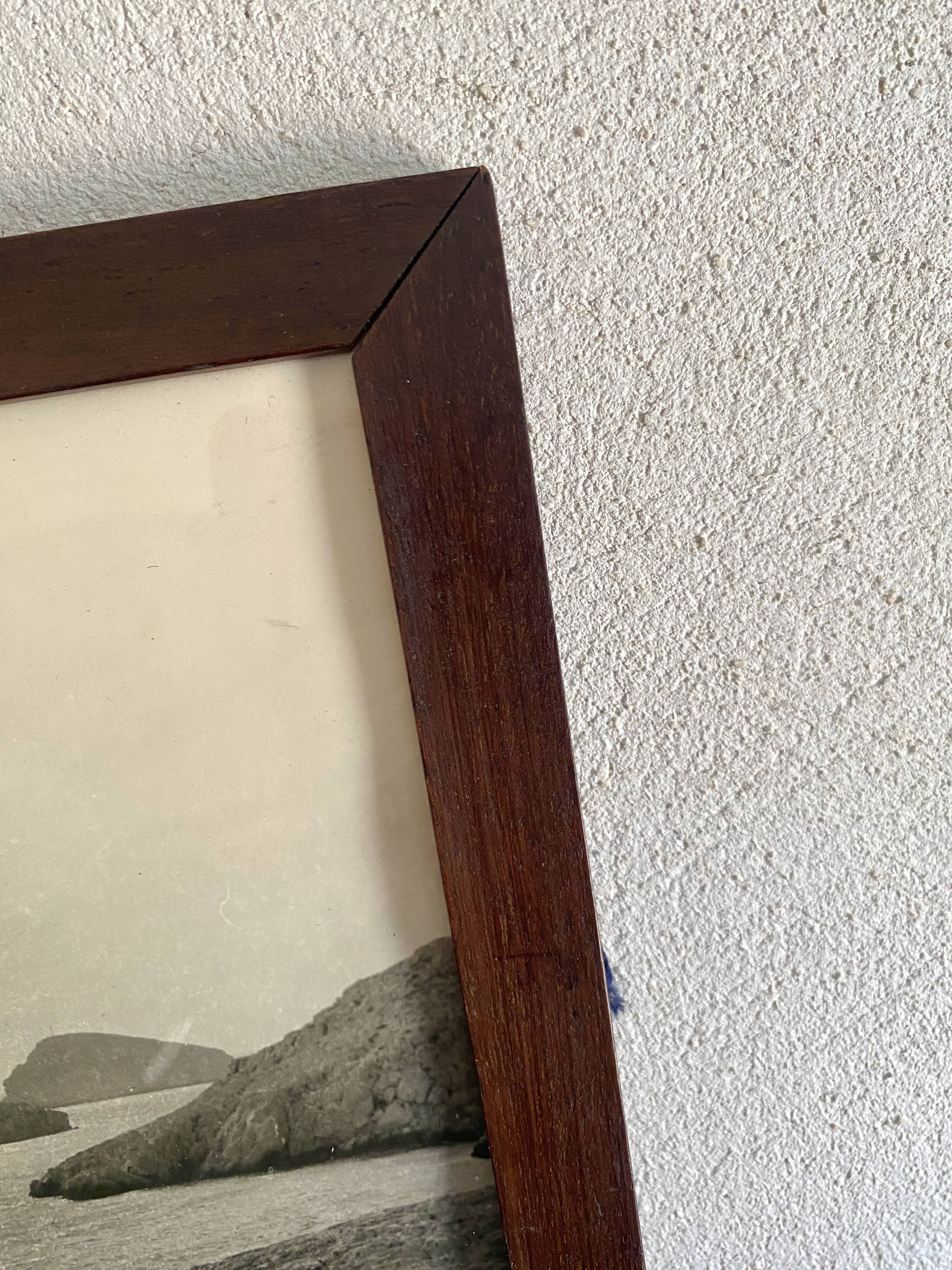 Old photo under glass