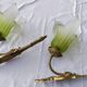 Pair of gilded metal glass paste sconces from the early 20th century