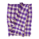 Vintage Haik purple check blanket from Morocco - 166 x 203 cm
