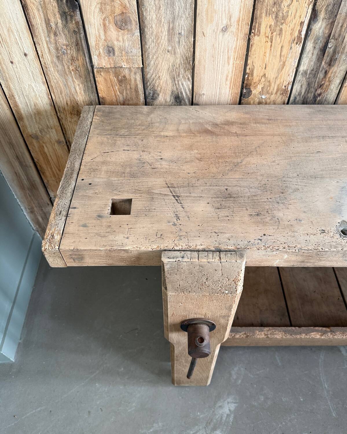 Renovated old workbench