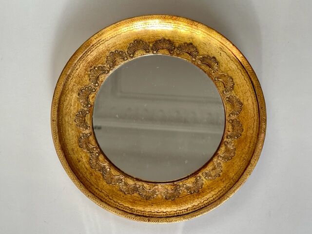 Vintage mirror gilded wood 1950