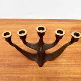 Vintage German brutalist metal candlestick by Dalbeck.