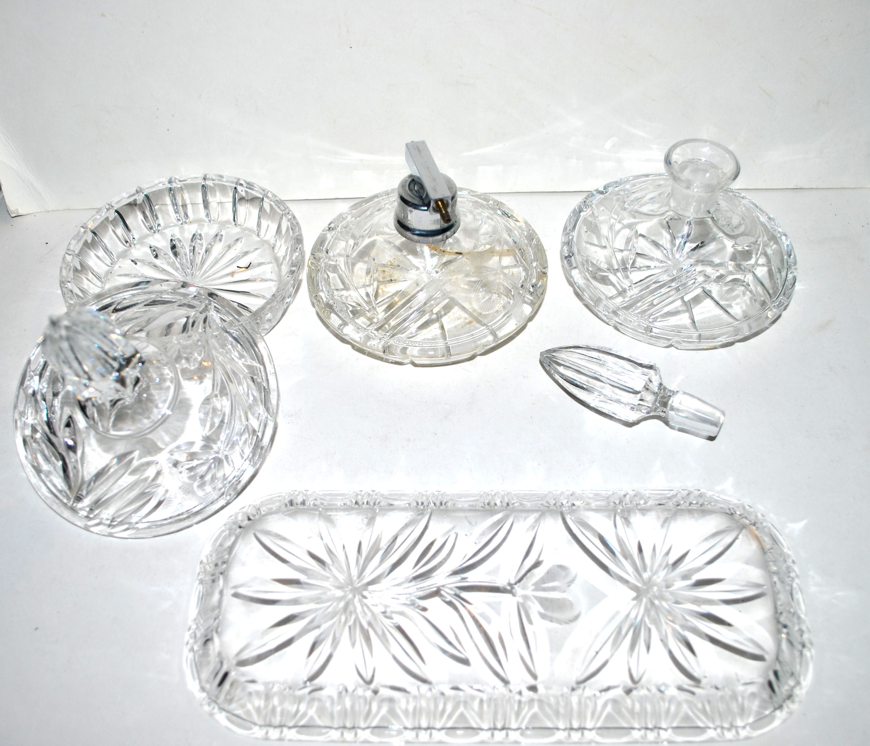 Vintage perfume bottles need to be cut crystal toilet
