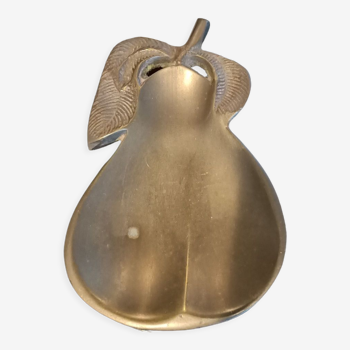 Empty pocket pear in solid brass or bronze