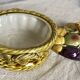 Candy dish (or sugar bowl) barbotine old fruit basket