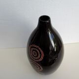 Large black ceramic vase