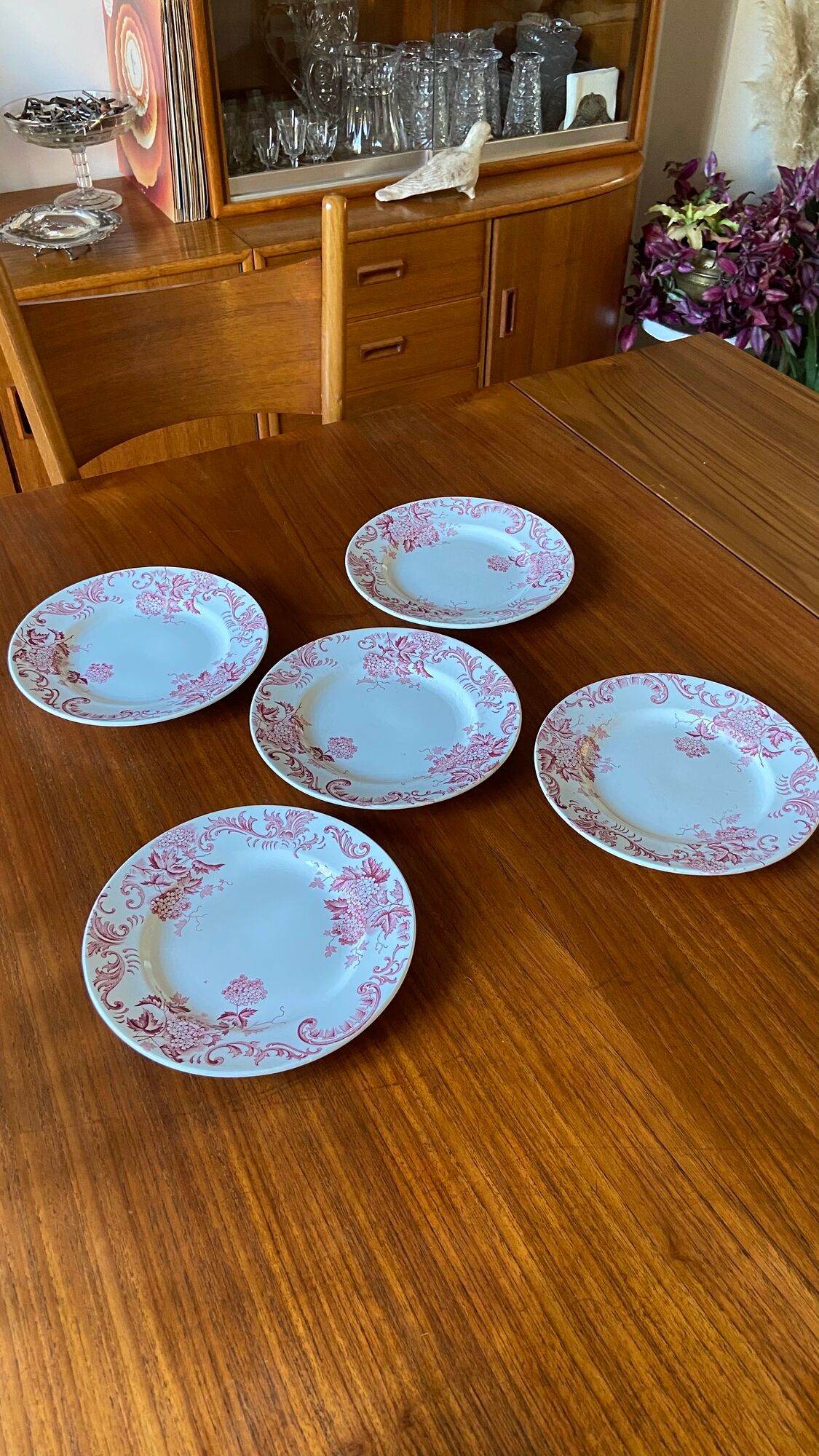Pop-up Christmas 2022 - Set of 5 flat plates pink iron earth Saint-Amand
