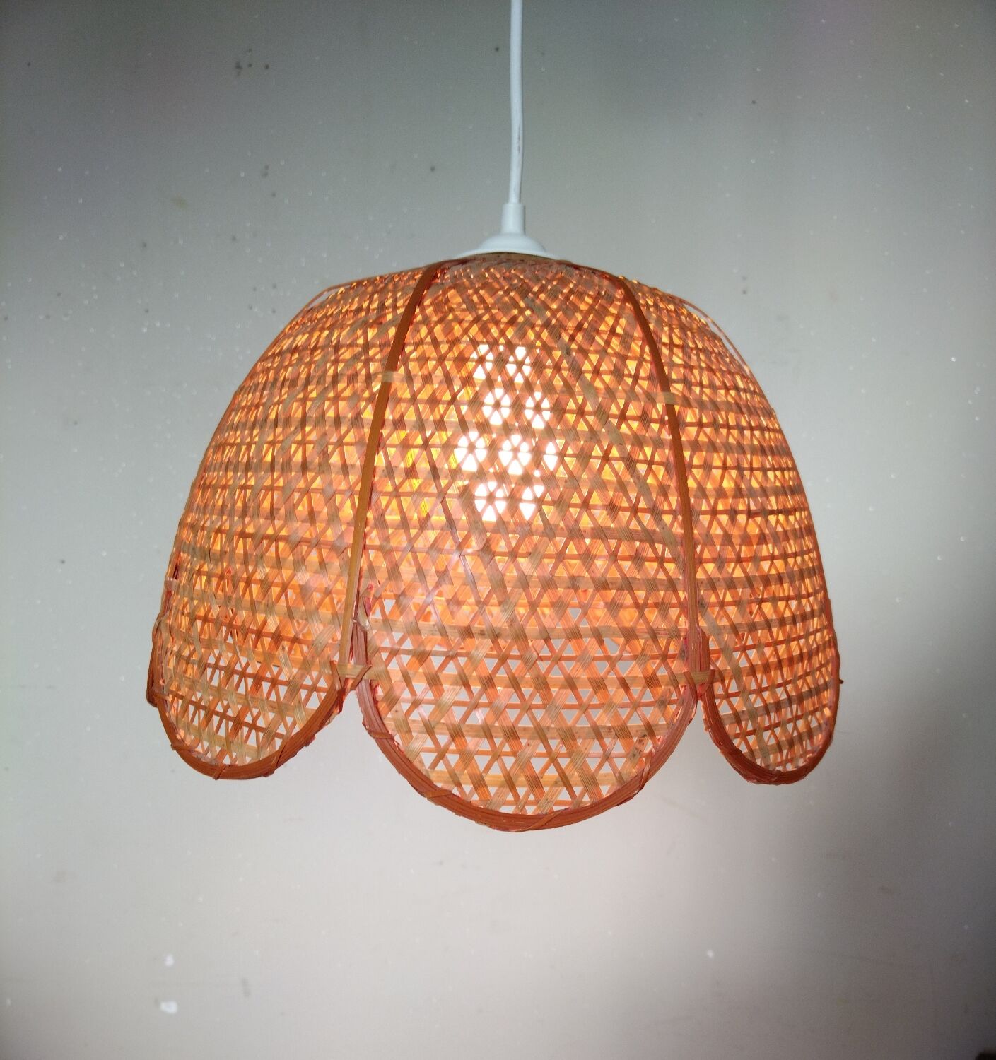 Rattan flower suspension