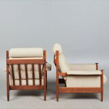 Pair midcentury Scandinavian lounge chairs, Denmark 1960s