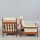Pair midcentury Scandinavian lounge chairs, Denmark 1960s