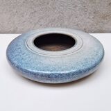 Flat ceramic vase by Nadia and Alain Pinel