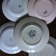 6 mismatched flat plates Terre de Fer Digoin Sarreguemines