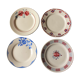 Lot 4 plates Art Deco mismatched Badonviller Digoin