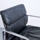 SOFT PAD CHAIR EA 217 EAMES BLACK LEATHER HERMAN MILLER ICF EDITOR 1970s
