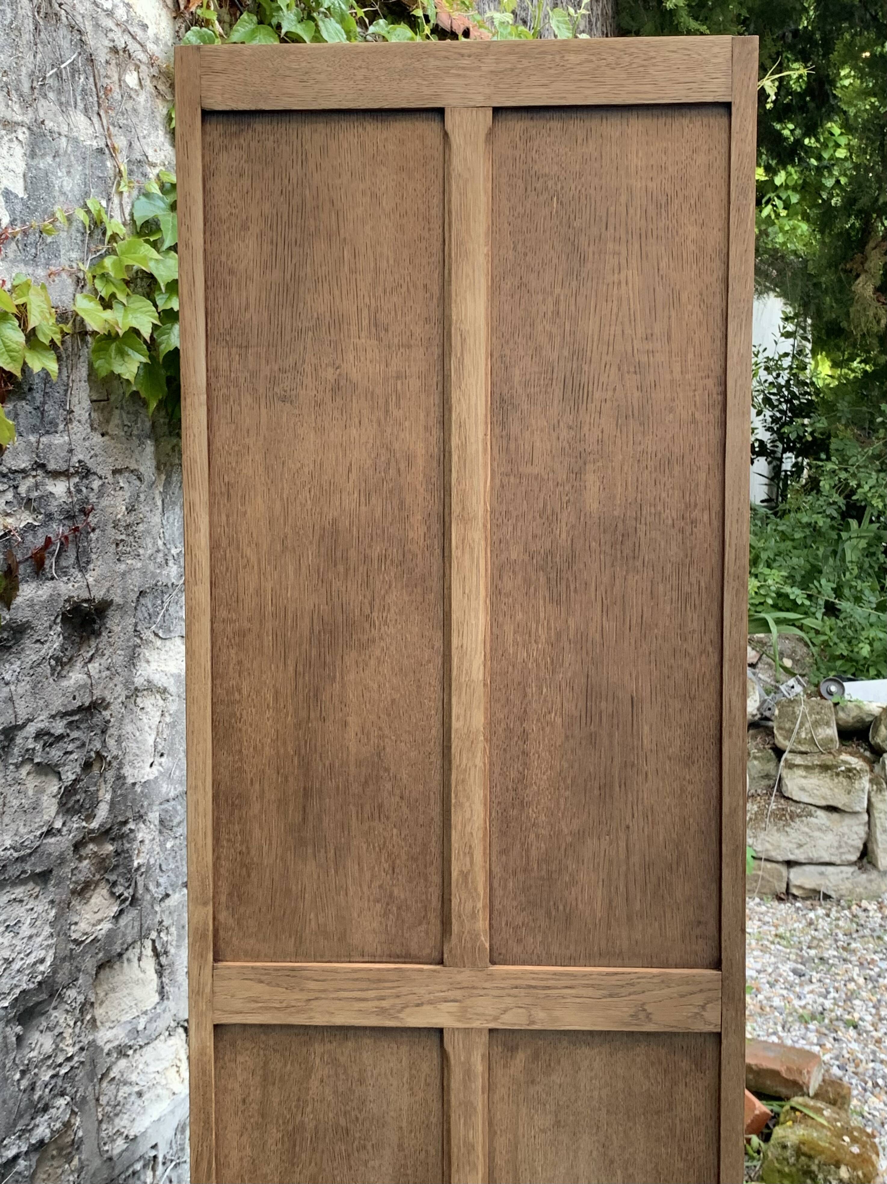 Parisian wardrobe, art deco raw wood wardrobe, 1930