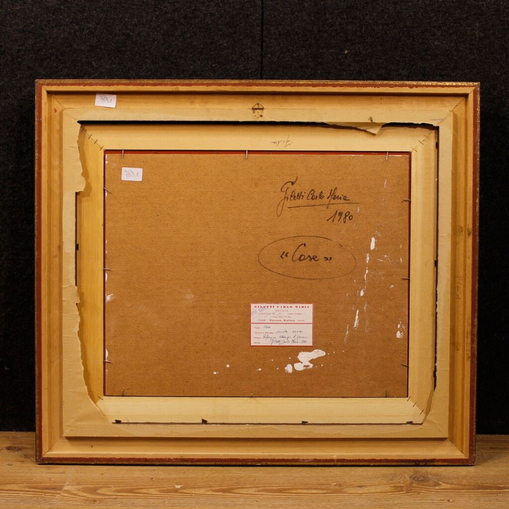 Italian painting depicting city district