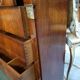 Mahogany chest of drawers – Empire / Restoration period – Black marble and bronze