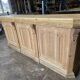 Bistro counter with a Hungarian point design.
