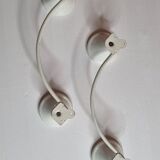 Pair of vintage, white and silver coat racks, 60s