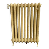 Radiateur ancien sur pieds a neuf lames fleuries en fonte de fer XX siècle