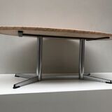Table basse acier avec plateau en marbre