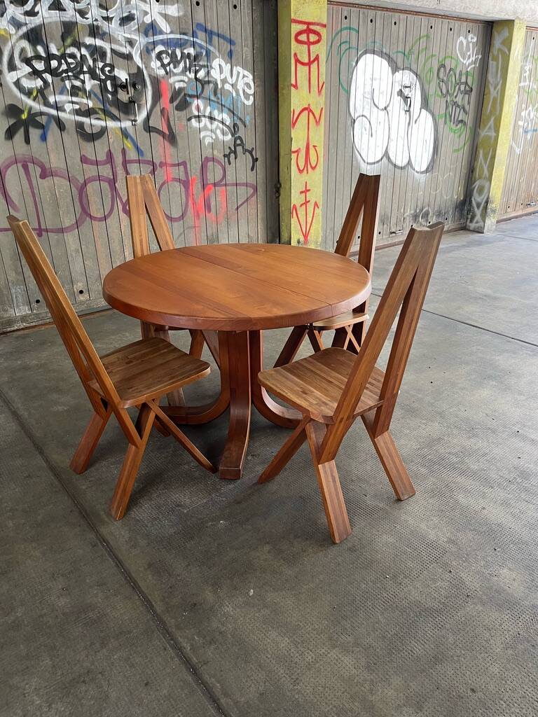 Table T40 in solid oak by Pierre Chapo from around 1970.