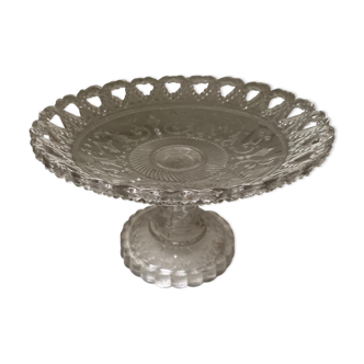 Vintage glass cake dish