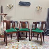 Suite de six chaises gondole en acajou de style empire