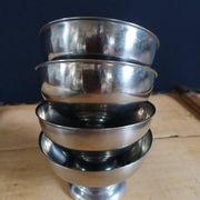 4 stainless steel ice cream cups
