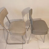Pair of vintage gray Ronéo chairs