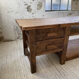 XL central island workbench oak