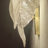Wall sconce "Mazzega" with Murano glass leaves, Italy 1980