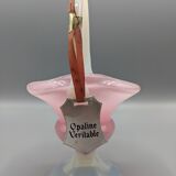 opaline basket, candy pink from Cristaleria La Toscana - H: 20cm