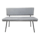 Banc, banquette vintage en tissu et métal style Knoll