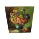 Grande nature morte de fleurs colorées signée 60x50cm
