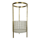 Midcentury Brass Mategot Style Hollywood Regency Umbrella Stand, France 50s