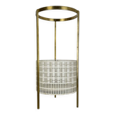 Porte-parapluie en laiton de style Mategot , Hollywood Regency, France années 50